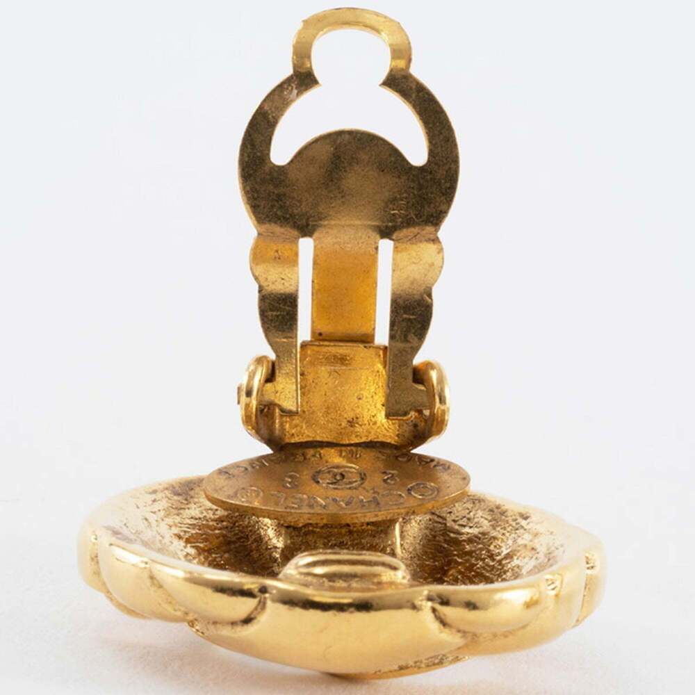 CHANEL Gold Logo Earrings - Picture 12 of 16